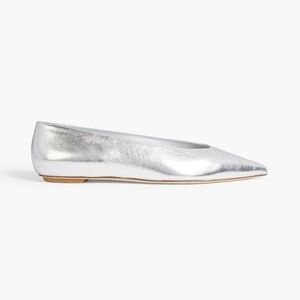 STUART WEITZMAN
Lina metallic leather point-toe flats
